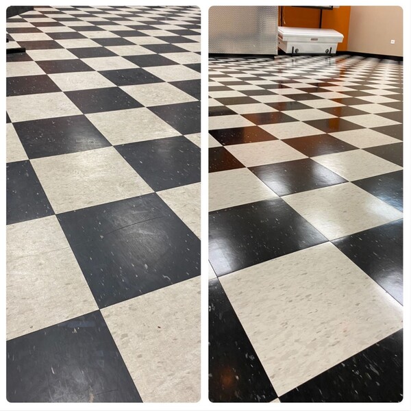 Before & After Commercial VCT Floor Cleaning in Denver, CO (1)